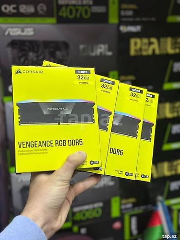 500gb hard disk: Operativ yaddaş (RAM) Corsair, 32 GB, > 4000 Mhz, DDR5, PC üçün, Yeni — 1