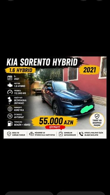 hyundai.az qiymetler: Kia Sorento: 1.6 l | 2021 il — 1