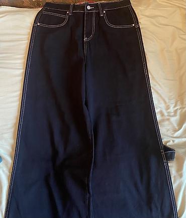 очки kappa: Nn glock baggy jeans - Цвет: чёрный, контрастная белая строчка по — 1