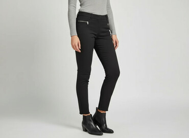 stradivarius spodnie dla niskich: Zara, Material trousers for women, size M