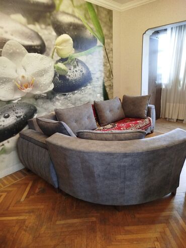 Divanlar: Künc divan, İşlənmiş, Açılan, Bazalı, Vеlur parça, Çatdırılma yoxdur — 6