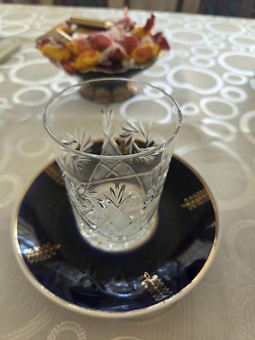 süfrə satışı: Boşqablar, 6 ədədli dəst, rəng - Göy, Farfor, SSRİ — 5