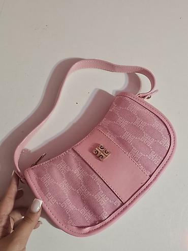 hermes deri çanta: Original pierre cardin – açıq çəhrayı rəng - Model: baguette tipli — 1