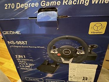 Video oyunlar üçün aksesuarlar: QEOME oyun sükan dəsti - Vibrasiya funksiyalı sükan: real sürüş hissi — 9