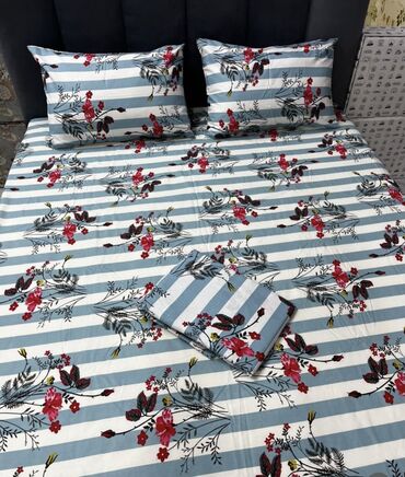 Комплекты постельного белья: Постельное бельё,100% хлопок, постельное бельё, наволочки, подушки — 44