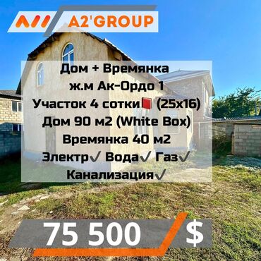 дом ак суу: Үй, 90 кв. м, 4 бөлмө, Кыймылсыз мүлк агенттиги, ПСО (өз алдынча бүтүрүү)