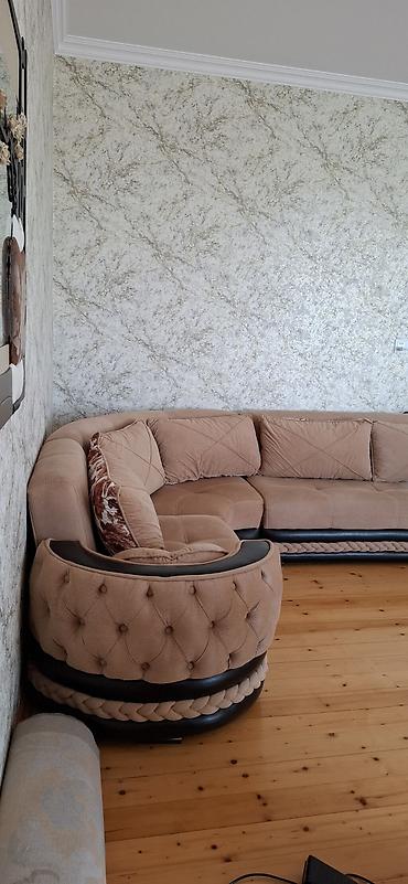 malazya mebeli: Künc divan dəsti. Əla vəziyyətdədi.hər iki tərəf bazalıdı, açılıb — 2