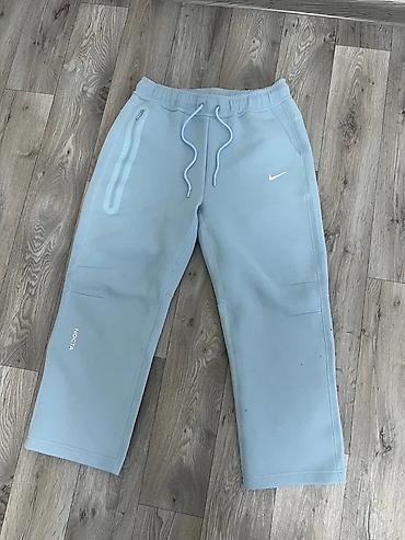 tech fleece nocta: Спортивные штаны Nike NOCTA, размер S. - Цвет: светло‑голубой - — 1