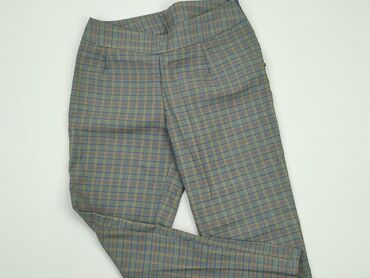 spódnice w kratę szara: Material trousers, M (EU 38), condition - Good
