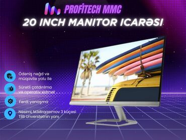 stul ustu kamputerler: 20 inch Monitor İcarəsi 🔹 PROFITECH MMC təqdim edir 🔹 🖥 Ofis, təlim və