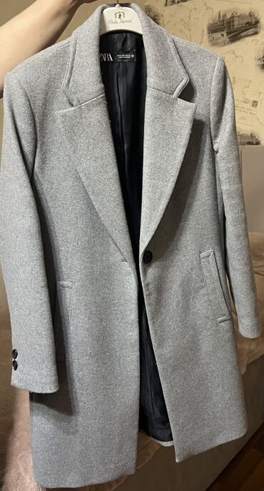 женские классические пальто: Пальто, Zara, M, цвет - Серый