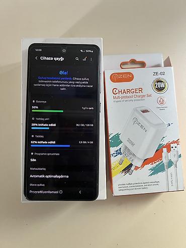 note 7 samsung: Samsung Galaxy A52, 128 GB, rəng - Qara, Sensor, Face ID — 7