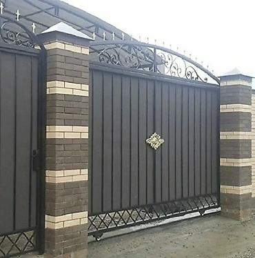 Распашные ворота: Кованные ворота из металла - Тип: распашные уличные ворота с — 7