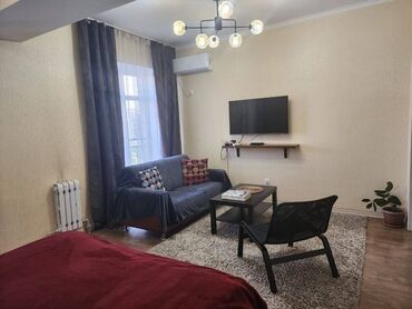 гостиницы бишкек микрорайоны: 1 комната, 47 м², Элитка, 8 этаж, Евроремонт