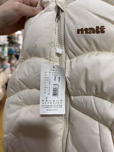 норковый жилет: Детский пуховый жилет с капюшоном malt - Цвет: молочный (кремовый). - — 2