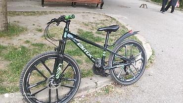 Velosipedlər: EMTX GTR dağ velosipedi - Çərçivə: yüngül lehimli, qara-yaşıl dizayn — 1