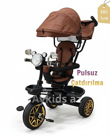 Velosipedlər: Yeni Üç təkərli Uşaq velosipedi 12", Pulsuz çatdırılma, Rayonlara çatdırılma — 1