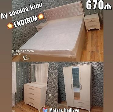 taxta komod: İkinəfərlik çarpayı, Dolab, Yeni — 1