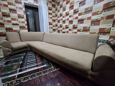 диван кухонный: Угловой диван, Б/у, Раскладной, С подъемным механизмом, Ткань