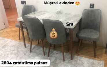 oturacaq stullari: Masa ve oturacaq rəng seçimi var