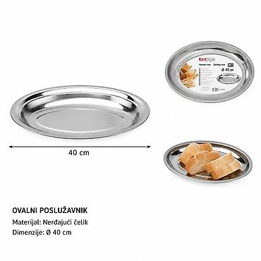KMT Ovalna posuda od nerđajućeg čelika 40 cm - Višenamenska ovalna