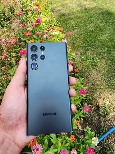 режим телефон: Samsung Galaxy S22 Ultra, Б/у, 256 ГБ, цвет - Черный, 1 SIM