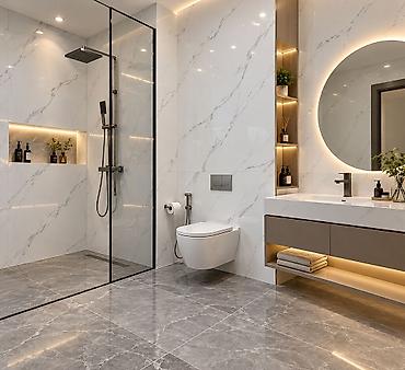 садовый вар бишкек: Керамогранит под белый мрамор KERAMO HOUSE - Формат плиты: 1200× 60 — 1
