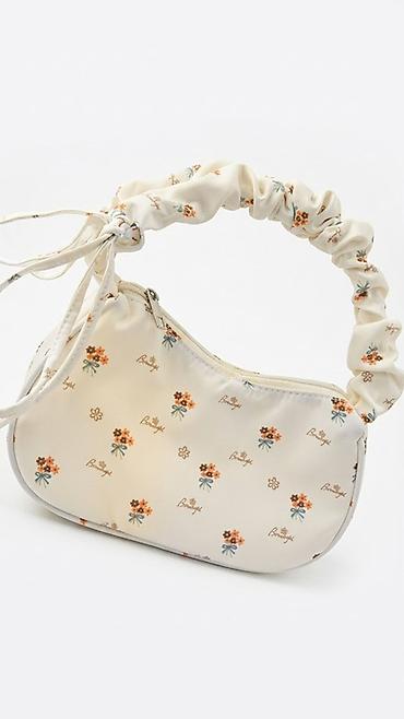Çantalar: Küçük çiyin/handbag – krem rəngdə, çiçək naxışlı - Model: aypara — 2