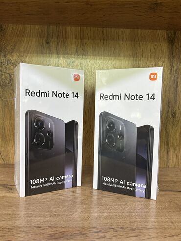 телефон редми 14: Redmi, Redmi Note 14, Жаңы, 256 ГБ, түсү - Кара, 2 SIM