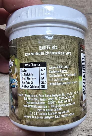 yem uyden: Profesional krevetka yemləri Shrimps Forever Barley Mix 50g - Tərkib — 3