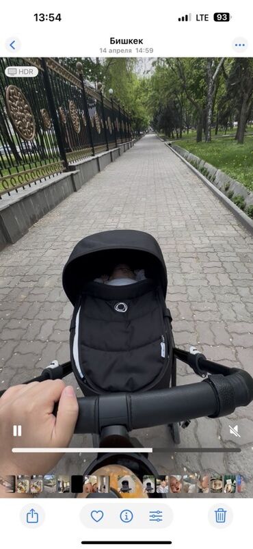 Коляски: Коляска, цвет - Черный, Б/у — 15