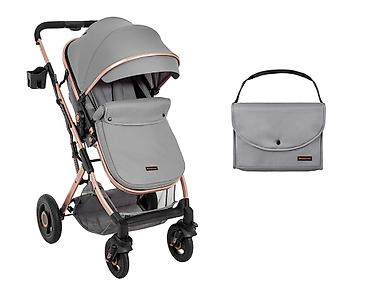 Kolica za bebe: KikkaBoo kolica Scarlett – light grey (šifra: KKB2) - Pogodna od — 2