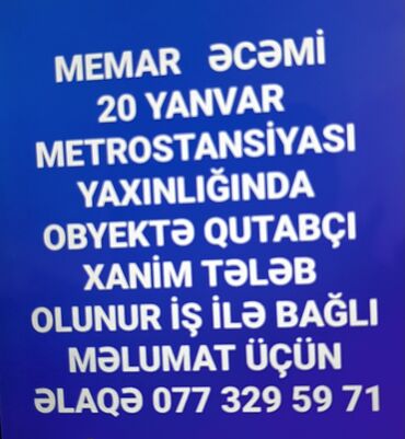 Aşpazlar: Qutabcı xanım axtarılır günlük 25 azn