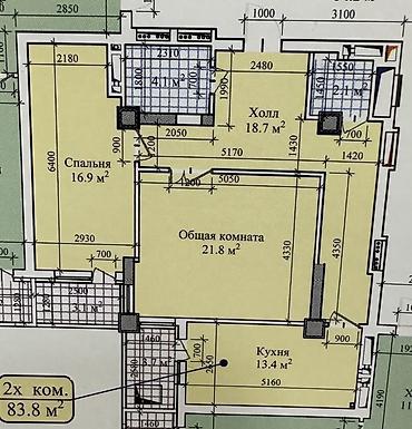 dostuk: Подготовительные работы, Элитка, 2 комнаты, 84 м² — 2