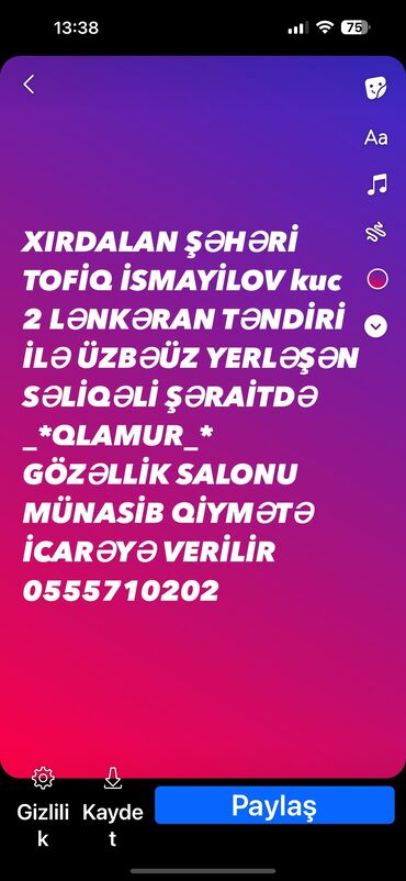 gozellik salonu arenda 2019: Ofislər