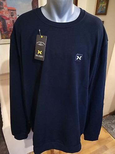 Veliki muski pamucni duks No Copy u broj 6XL Teget. Veliki model