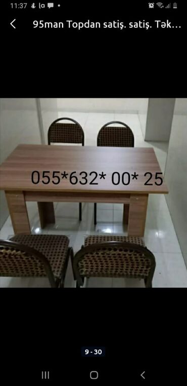 Restoran mebeli: Masa və oturacaqlar dəstləri 110 manatdan başlayır Ölcülərə görə — 10