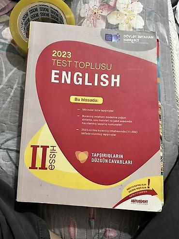 Книги и журналы: DİM “Test Toplusu 2023” dəstəsi – I və II hissələr Tərkib: - English — 4