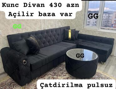 metbex divani: Künc divan, Mətbəx üçün, Qonaq otağı üçün, Bazalı, Açılan