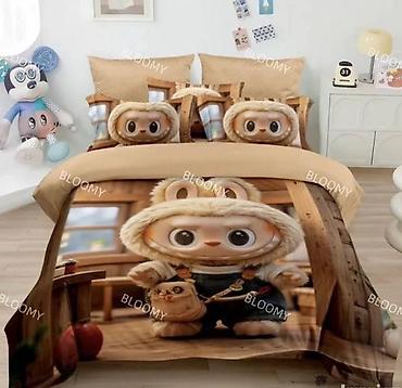 Posteljina: Dečija posteljina sa printom crtanih junaka. Set od 3 dela. Više — 27