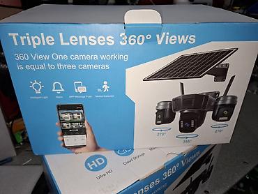 Günəş paneli ilə işləyən 3 linzalı 360° müşahidə kamerası. Qutunun lalafo.az -da Günəş paneli ilə işləyən 3 linzalı 360° müşahidə kamerası. Qutunun