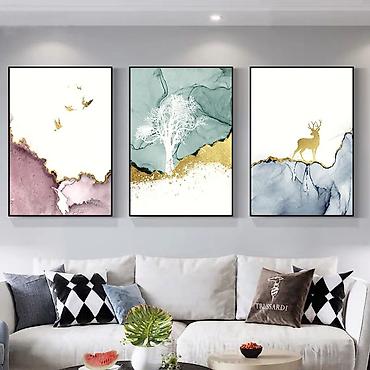 Модульные картины: Картины готовые/В наличии! Современный арт в матовых рамках для вашего — 2