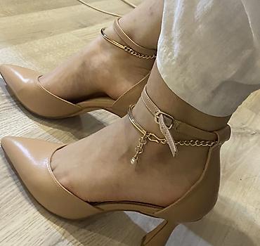Tuflilər, Ölçü: 40, rəng - Bej, Yeni