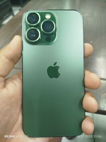 айфон 13 про реплика: IPhone 13 Pro, Колдонулган, 256 ГБ, Жашыл, Заряддоочу түзүлүш, Коргоочу айнек, 83 %