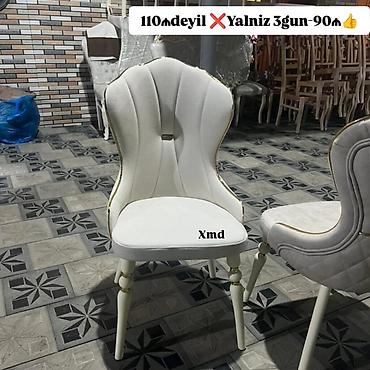oval masalar: Qonaq otağı üçün, Yeni, Qatlanmayan, rəng - Ağ Stul — 2