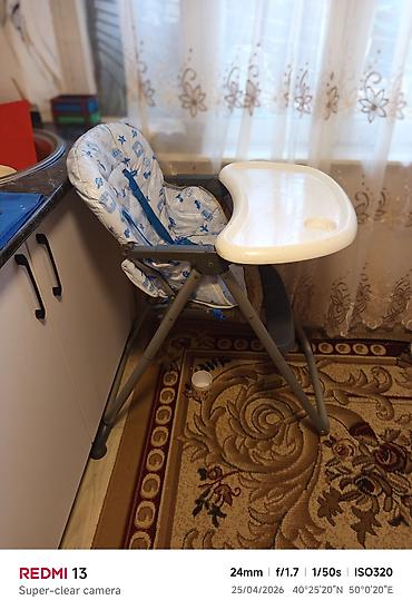 Yemək masaları, oturacaqları: Uşaq yemək stulu - Rahat və təhlükəsiz qidalanma üçün yüksək stul - — 1