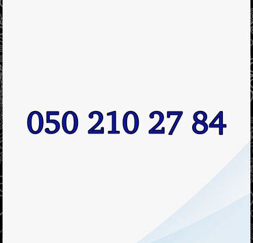 SİM-kartlar: Nömrə: ( 050 ) ( 2102784 ), İşlənmiş