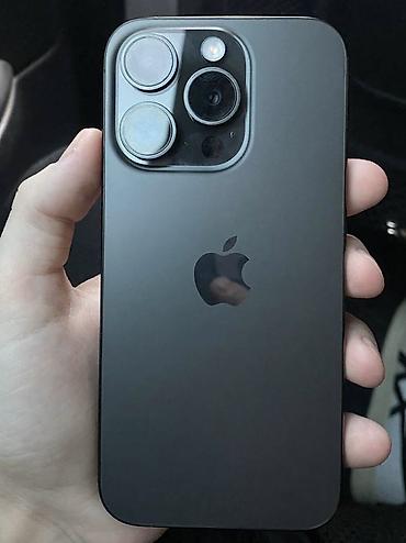 IPhone 15 Pro, Б/у, 256 ГБ, Black Titanium, Чехол, 83 % at lalafo.kg IPhone 15 Pro, Б/у, 256 ГБ, Black Titanium, Чехол, 83 %