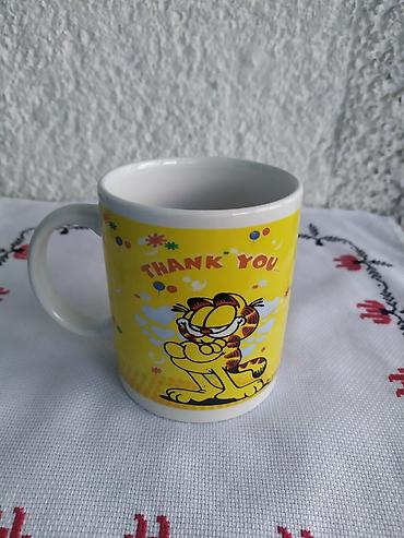 Ostalo posuđe: Vintage Garfild Keramička Šolja "Thank You" 80s Garfild Keramička — 7