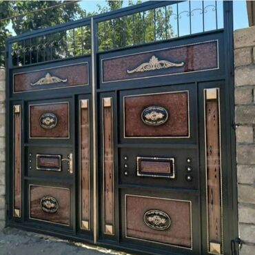 Həyət darvazaları: Dəmir darvazalar, ikilik list,17 profillə yığılan keyfiyyətli nağd və — 9